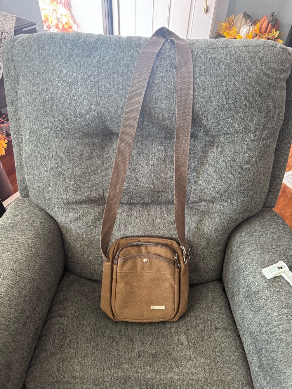 Brown Crossbody Shoulder Bag for Men